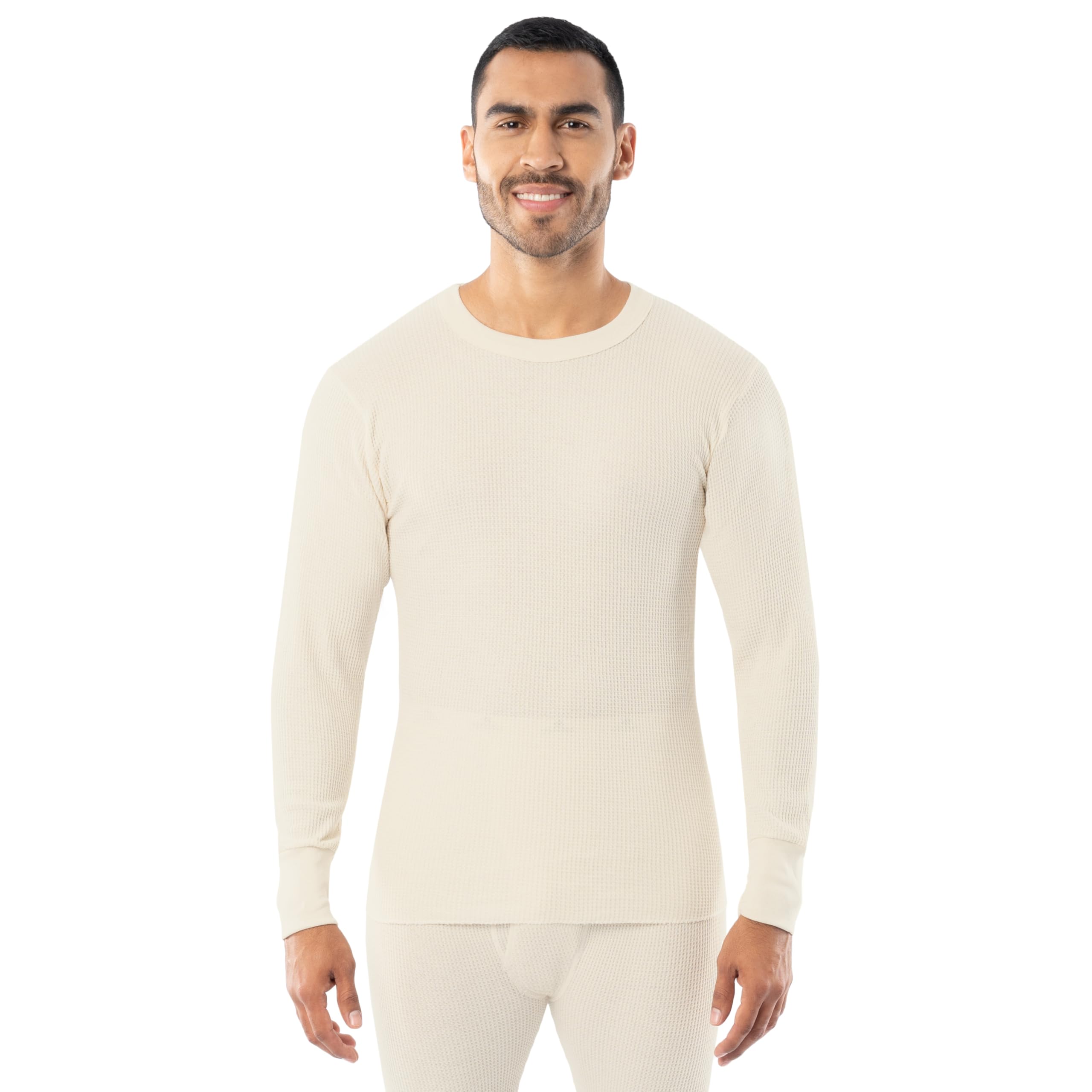 Indera Men's Heavyweight Cotton Waffle Thermal Underwear Crew Top